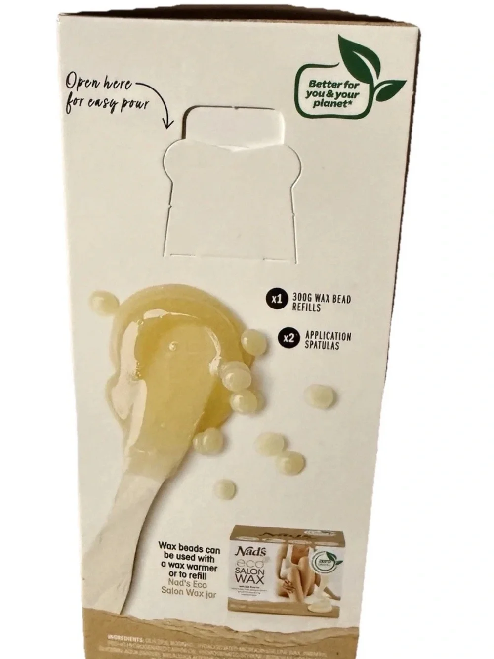 Nad’s  Eco Salon Wax Beads Refill 300g (10.6oz)  Microwaveable New Pack Set Of 2